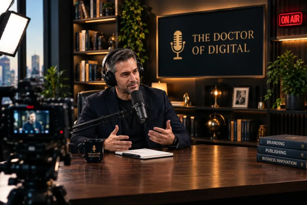 podcast-host-recording-doctor-of-digital-studio